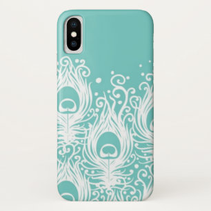 柔らかい孔雀の羽 iPhone X ケース