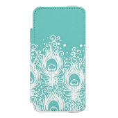 柔らかい孔雀の羽 INCIPIO iPhoneウォレットケース (フォリオ 正面)