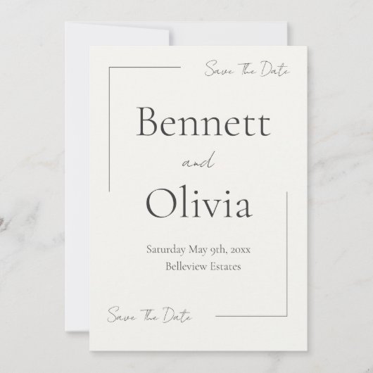 柔らかい季節の結婚式は日付を保存する セーブザデート (正面)