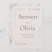 柔らかい季節の結婚式は日付を保存する セーブザデート (正面/裏面)