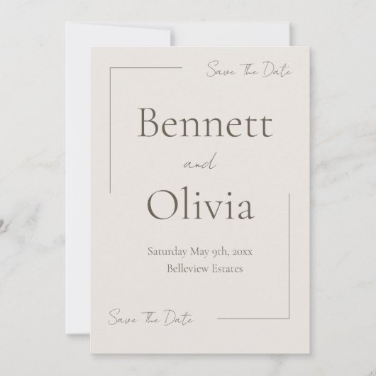 柔らかい季節の結婚式は日付を保存する セーブザデート (正面)