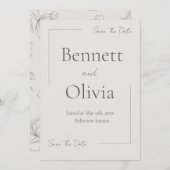 柔らかい季節の結婚式は日付を保存する セーブザデート (正面/裏面)