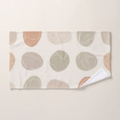 柔らかい小石のグリッドタオル自然 – 毎日の静かな バスタオルセット (ハンドタオル)