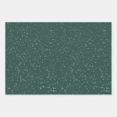 柔らかい常緑ギンガムモノグラム ラッピングペーパーシート (正面2)