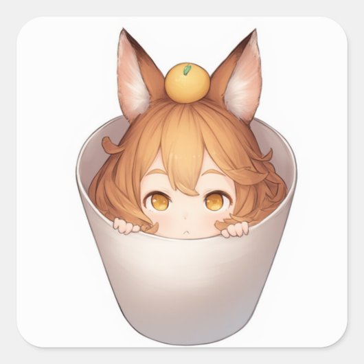 柔らかい平和な芸術 スクエアシール (正面)