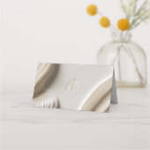 柔らかい彫刻されたアイボリー結婚の座席表 プレイスカード (裏面)