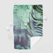 柔らかい彫刻とサテンと灰色がかった緑のモザイク ゴルフタオル (インサイチュ)