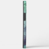 柔らかい彫刻とサテンと灰色がかった緑のモザイク Case-Mate iPhoneケース (裏面 / 右)