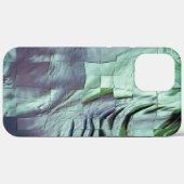柔らかい彫刻とサテンと灰色がかった緑のモザイク Case-Mate iPhoneケース (裏面 (横))