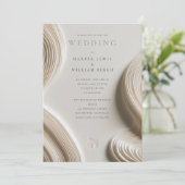 柔らかい彫刻抽象芸術流結婚れ 招待状 (スタンド正面)