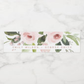 柔らかい微妙なカラー洗浄赤面ピンクフローラ結婚ズ ペットボトルラベル (シングルラベル)