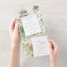 柔らかい微妙なピンクの水カラーフローラ庭園の結婚式