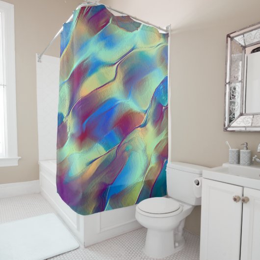 柔らかい明るい色のロッキー砂丘 シャワーカーテン (インサイチュ)