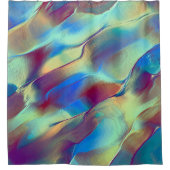 柔らかい明るい色のロッキー砂丘 シャワーカーテン (正面)