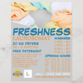 柔らかい服、ランドリー広告ト、クリーニング チラシ (正面)