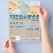 柔らかい服、ランドリー広告ト、クリーニング チラシ (手)