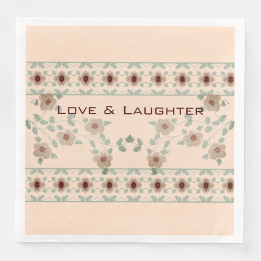 柔らかい桃と緑の装飾フローラ (正面)