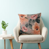 柔らかい桃の水色の花 クッション (椅子)