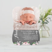 柔らかい植物用黒板|洗礼招待状 招待状 (スタンド正面)