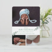 柔らかい歓迎された写真の誕生の発表 案内状 (スタンド正面)