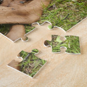 柔らかい母アメリカヘラジカ ジグソーパズル (側面)