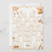 柔らかい水で愛らしいベビーシャワー招待状 シーズンカード (裏面)