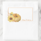 柔らかい水の色のカボチャ 長方形シール (バッグ)