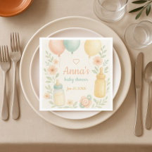 柔らかい水の色のベビーシャワー