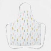 柔らかい水の色の山形のパターン エプロン (正面)