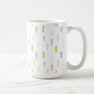 柔らかい水の色の山形のパターン コーヒーマグカップ