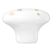 柔らかい水の色の山形のパターン セラミックノブ (側面)