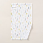 柔らかい水の色の山形のパターン バスタオルセット (ハンドタオル)