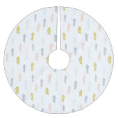 柔らかい水の色の山形のパターン ブラッシュドポリエステルツリースカート (正面)