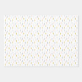 柔らかい水の色の山形のパターン ラッピングペーパーシート (正面)