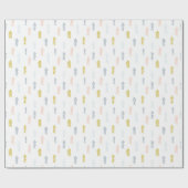 柔らかい水の色の山形のパターン ラッピングペーパー (フラット)