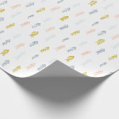 柔らかい水の色の山形のパターン ラッピングペーパー (角)