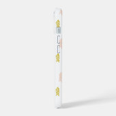 柔らかい水の色の山形のパターン iPhone 15ケース (左側面)