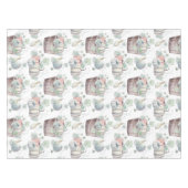 柔らかい水の色の木製バケットのカボチャ テーブルクロス (正面(横))