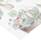 柔らかい水の色の木製バケットのカボチャ テーブルクロス (アングル)