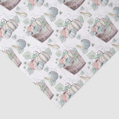 柔らかい水の色の木製バケットのカボチャ 薄葉紙 (詳細)