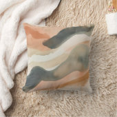 柔らかい水の色の砂漠の波 クッション (ブランケット)