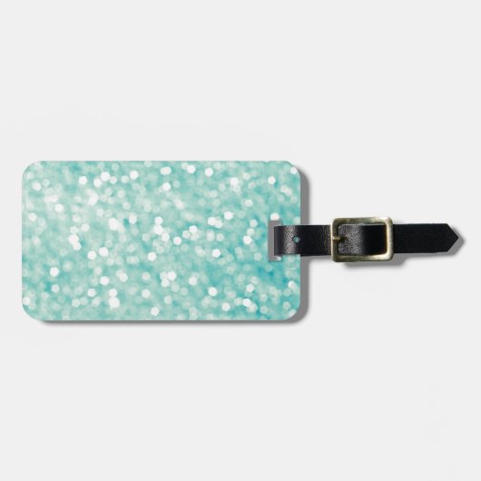 柔らかい水の《写真》ぼけ味のグリッターの輝き ラゲッジタグ (正面横)