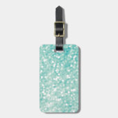 柔らかい水の《写真》ぼけ味のグリッターの輝き ラゲッジタグ (正面縦)