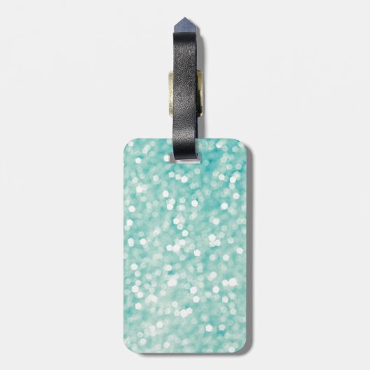 柔らかい水の《写真》ぼけ味のグリッターの輝き ラゲッジタグ (裏面縦)