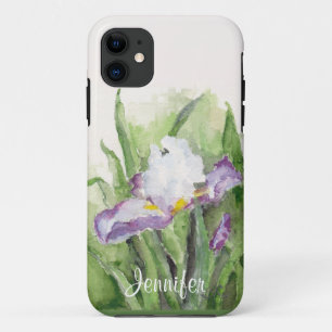 柔らかい水彩画のアイリスiPhone 5の場合 iPhone 11 ケース