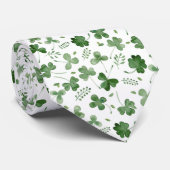 柔らかい水彩画のシャムロックパターン ネクタイ (ロール)