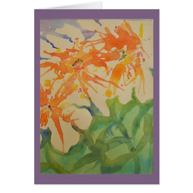 柔らかい水彩画の花 (正面)