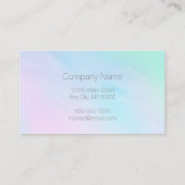 柔らかい水彩画の虹の空のミニマルなエレガント 名刺 (裏面)