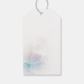 柔らかい水色と黄金のクロスの贈り物ラベル ギフトタグ (裏面)