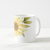柔らかい水色のひまわり コーヒーマグカップ (正面右)